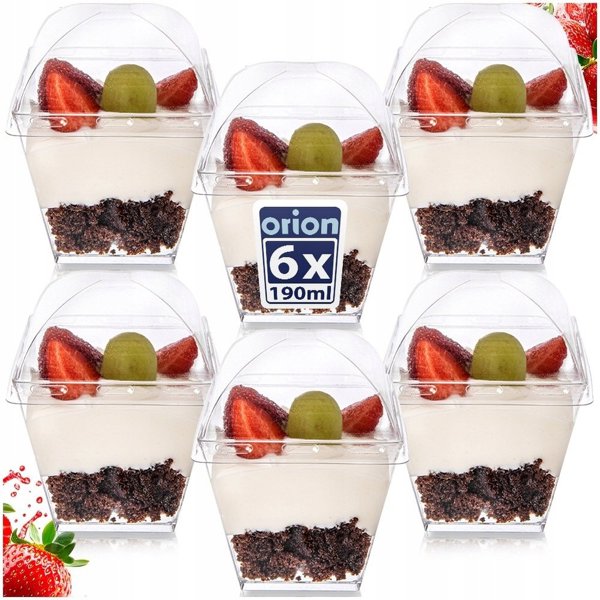 WMF Σετ 6 Μπολ με Καπάκι 180ml για Μους Orion