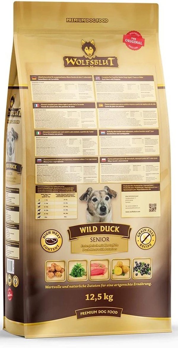 Wolfsblut Dog Wild Duck Senior - kaczka i bataty 12,5kg