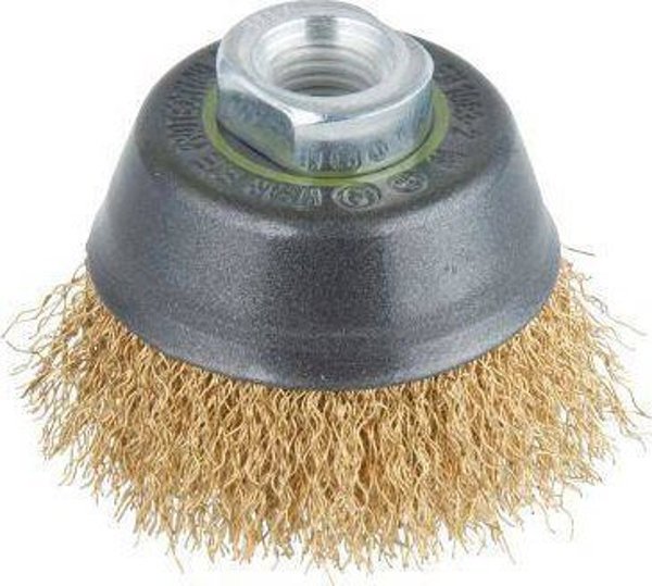 Wolfcraft Βούρτσα στρογγυλή 70 mm/M14 με σύρμα ορείχαλκου