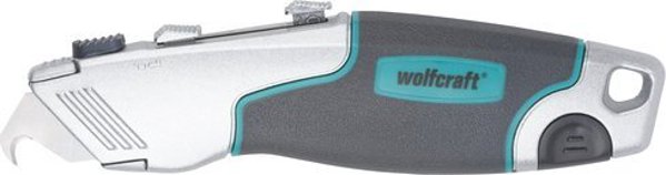 Wolfcraft Μαχαίρι Γενικής Χρήσης Profi με Τραπεζοειδή Λεπίδα και Λεπίδα Γάντζου, 4006885420007
