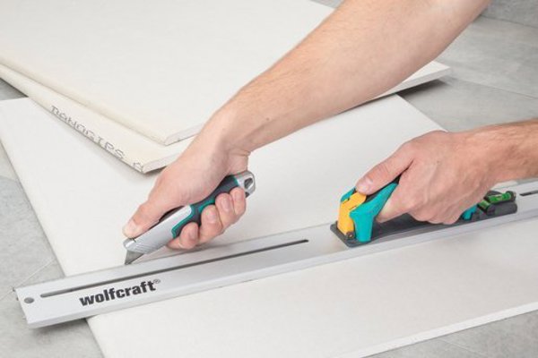 Wolfcraft Μαχαίρι Γενικής Χρήσης Profi με Τραπεζοειδή Λεπίδα και Λεπίδα Γάντζου, 4006885420007