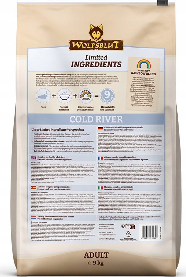 Wolfsblut Dog Limited Ingredients Cold River - trout and sweet potatoes 9kg