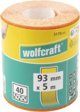 Wolfcraft Papier szlifierski w rolce 93 mm x 5 m Wolfcrat- gr. 240