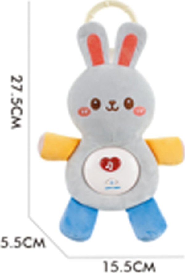 Woopie WOOPIE BABY Διαδραστική βελούδινη αγκαλιά για μωρά Light Sound Bunny Sleeper Pink 13716796 5904326949836