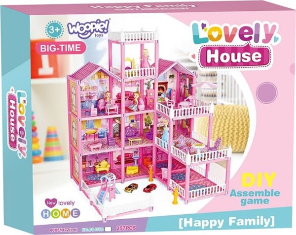 Woopie WOOPIE Mega Willa Domek dla Lalek LOVELY HOUSE 194 el.