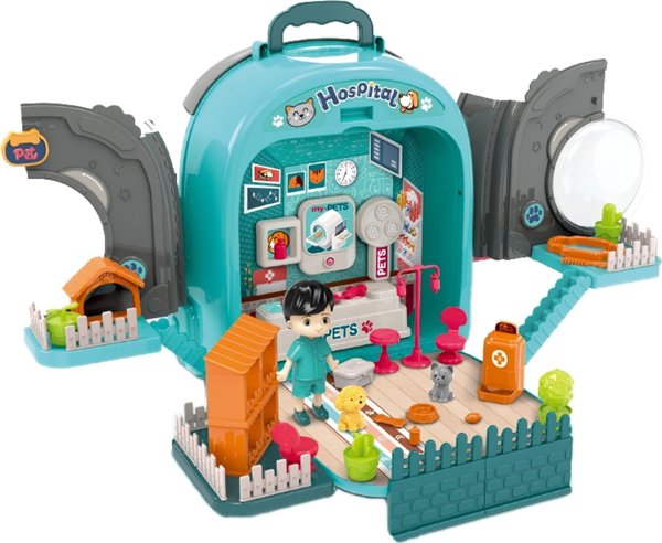 Woopie WOOPIE Little Vet Set 3in1 Dog House in a Backpack 13716803 5906280650063