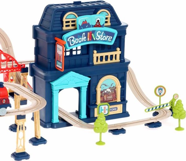 Woopie WOOPIE Electric Train 2in1 Αναδιπλούμενο σε βαλίτσα 87 τμχ. - Μήκος 3,5 μ 13716767 5904326949812