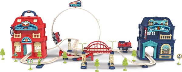 Woopie WOOPIE Electric Train 2in1 Αναδιπλούμενο σε βαλίτσα 87 τμχ. - Μήκος 3,5 μ 13716767 5904326949812