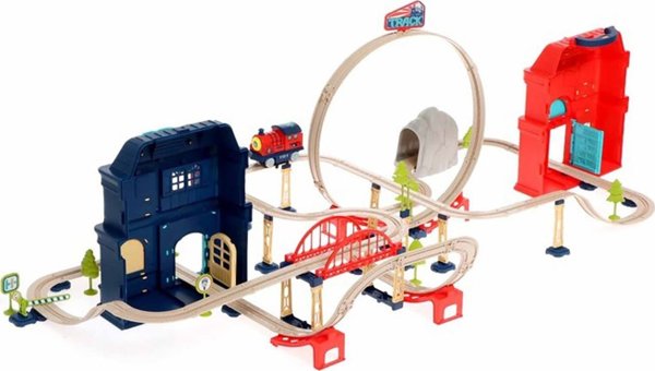 Woopie WOOPIE Electric Train 2in1 Αναδιπλούμενο σε βαλίτσα 87 τμχ. - Μήκος 3,5 μ 13716767 5904326949812