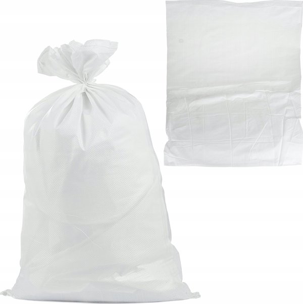 Worek polipropylenowy 80x125cm 80kg Bialy