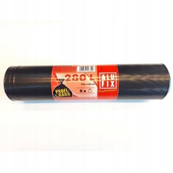 Σακούλες απορριμμάτων ALUFIX Profi, LDPE, 280l, 5 τεμ., μαύρες