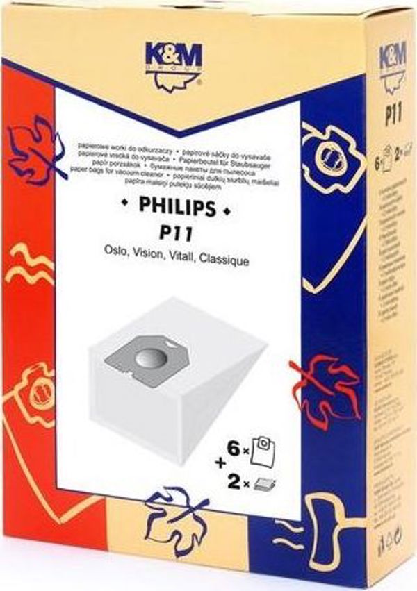 Worek do odkurzacza König & Meyer &M KM-P11 (4szt.) + Mikrofiltr do Philips Oslo