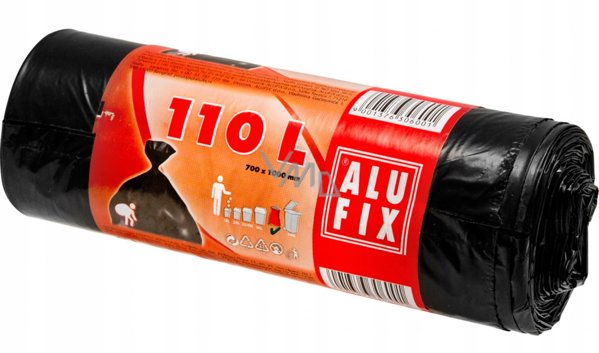 Σακούλες απορριμμάτων ALUFIX LDPE 110L 10 τεμ. μαύρες