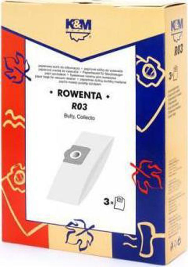 Worek do odkurzacza König & Meyer K&M ROWENTA R03 (3szt.) Worki do odkurzaczy ROWENTA ZR814