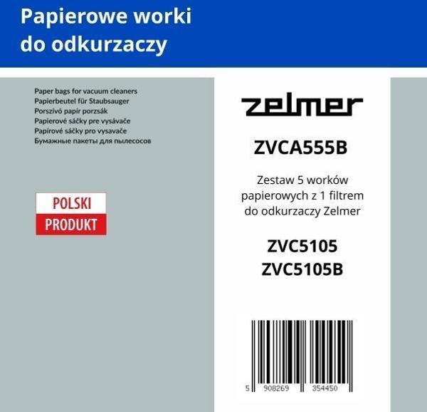 Worek do odkurzacza Zelmer Worki do odkurzacza Zelmer ZVCA 555B