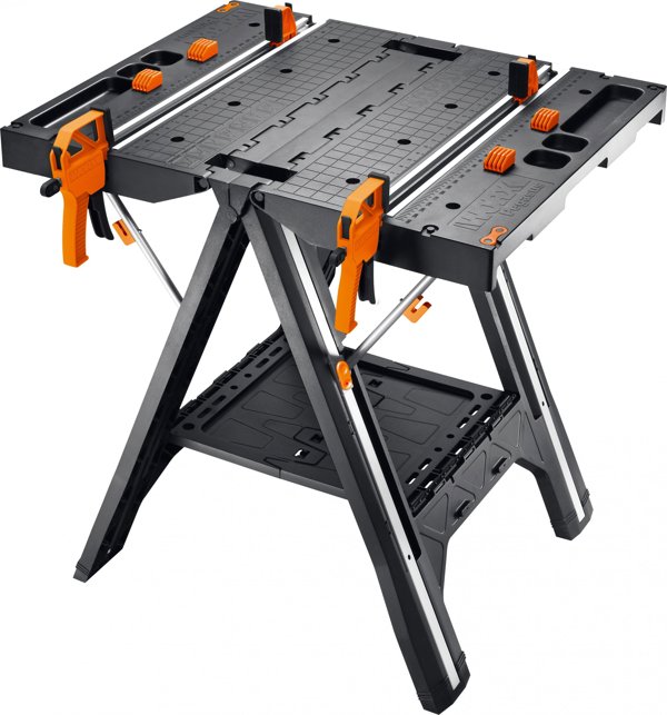 Worx WX051 Πτυσσόμενος Πάγκος Εργασίας 78x63cm με 2 Σφιγκτήρες και 4 Συνδέσεις