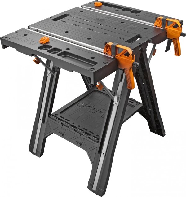 Worx WX051 Πτυσσόμενος Πάγκος Εργασίας 78x63cm με 2 Σφιγκτήρες και 4 Συνδέσεις