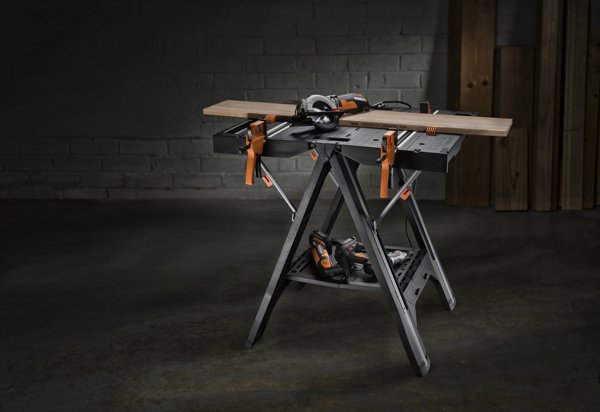 Worx WX051 Πτυσσόμενος Πάγκος Εργασίας 78x63cm με 2 Σφιγκτήρες και 4 Συνδέσεις