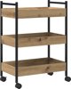 vidaXL Κουζίνα Τρόλεϊ με φινίρισμα δρυός 50x30x70 εκ από ξύλο μηχανικής επεξεργασίας