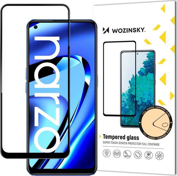 Wozinsky Tempered Glass Full Glue για Realme Narzo 50A, Full Screen, Case Friendly, Μαύρο