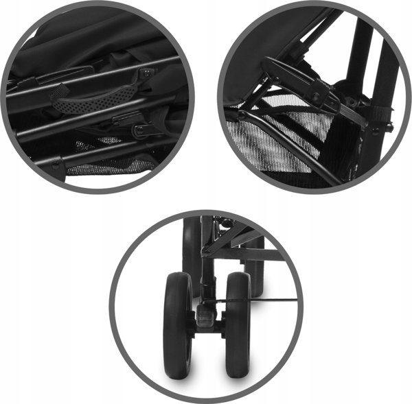 Wozek Kidwell KIDWELL WOZEK PARASOLKA QUGAR BLACK