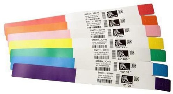 Wristband, Polypropylene, 1x10in (25.4x254mm)| Direct thermal, Z-Band Splash, Adhesive closure, 1in (25.4mm) core, 350/roll, 4/box, Blu
