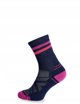 W'S Hike Light Cushion Tube Stripe Crew Socks, N59 | deep navy/power pink, S