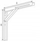 WSPORNIK STALOWY SKLADANY Z BLOKADA BIALY 200X160X1.5