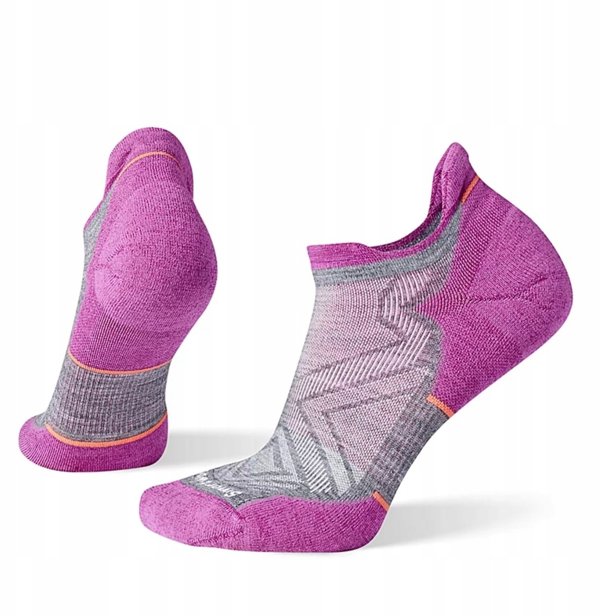 W'S Run Targeted Cushion Low Ankle Socks, 052 | medium gray, S