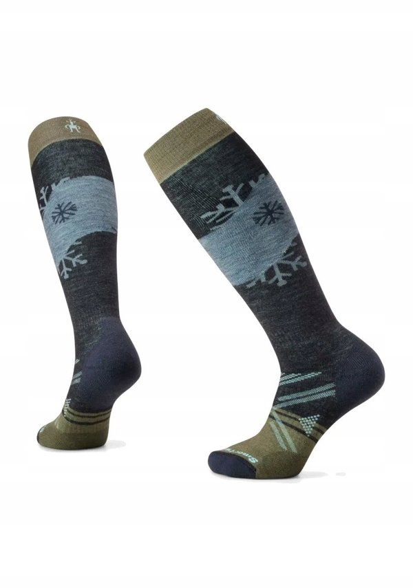 W'S Ski Full Cushion Snowpocalypse Pattern OTC Socks, 003 | charcoal, S