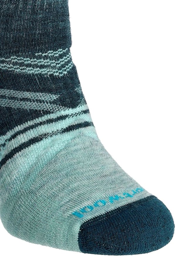 W'S Ski Full Cushion Snowpocalypse Pattern OTC Socks, B72 | frosty green, S