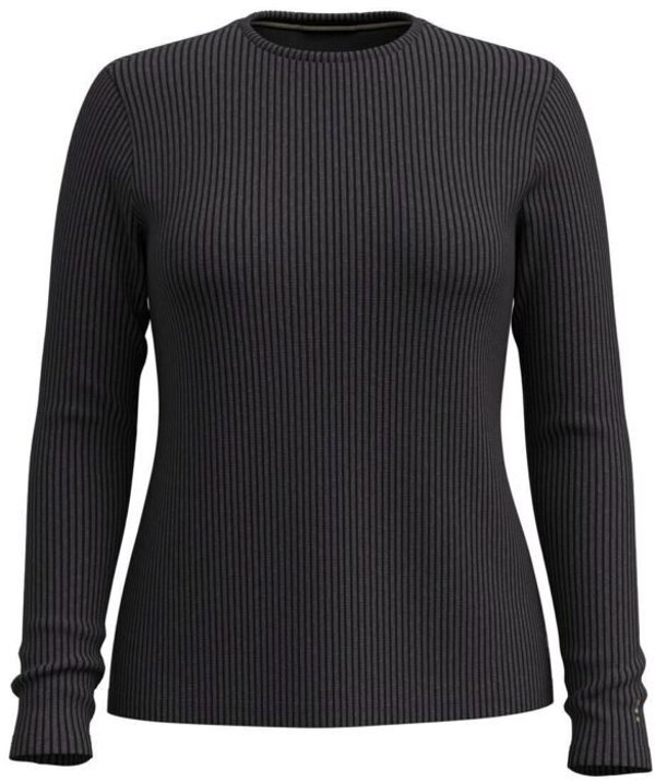 W'S Thermal Merino Rib Crew, 010 | charcoal heather, S