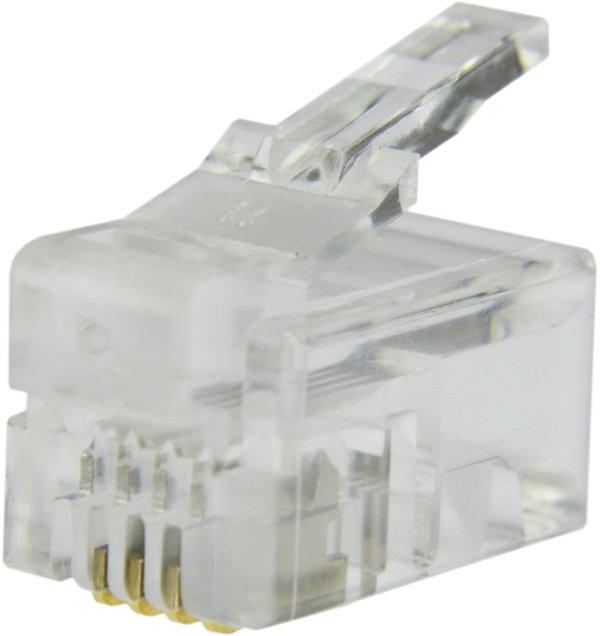 Βύσμα τηλεφώνου RJ14 4p/4c στενό Neku