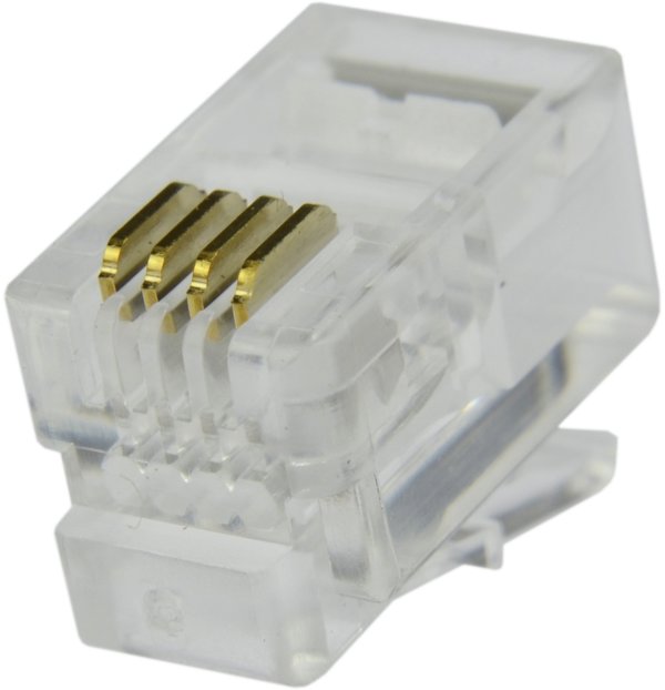 Βύσμα τηλεφώνου RJ14 4p/4c στενό Neku