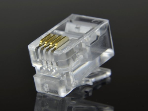 Βύσμα τηλεφώνου RJ14 4p/4c στενό Neku
