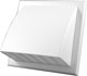 Wylot scienny z zaworem zwrotnym i okapem 187x187mm fi 125mm bialy MW122AZPK