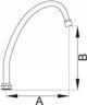 Hydroland Ρύγχος Μπαταρίας Κουζίνας W16Z250, 1/2", Χρώμιο, 250mm