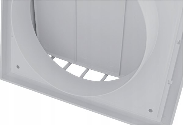 Wylot scienny z zaworem zwrotnym i okapem 187x187mm fi 125mm szary MW122AZPKGR