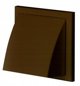 Wylot scienny z zaworem zwrotnym i okapem 154x154mm fi 100mm braz MW102AZPKBR