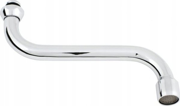 Hydroland Στόμιο Βρύσης Τύπου S 1/2" L-160mm, Επιχρωμιωμένο Ορειχάλκινο με Ενσωματωμένο Αεριστή, WL.S-160.B