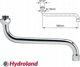 Hydroland Στόμιο Βρύσης Τύπου S 1/2" L-160mm, Επιχρωμιωμένο Ορειχάλκινο με Ενσωματωμένο Αεριστή, WL.S-160.B