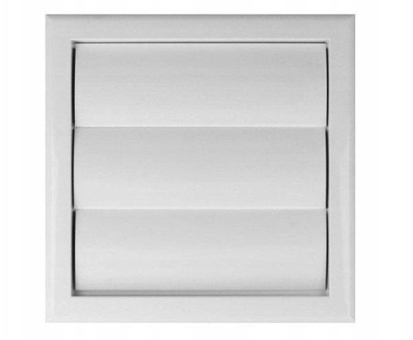 Wylot scienny zaluzjowy 154x154mm fi 100mm bialy MW100AZK