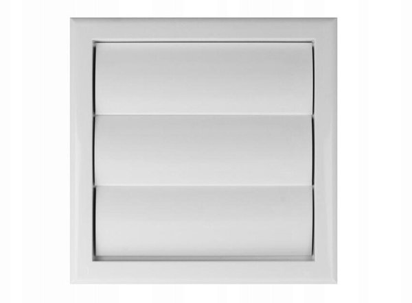 Wylot scienny zaluzjowy 154x154mm fi 100mm szary MW100AZKGR