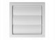 Wylot scienny zaluzjowy 154x154mm fi 100mm szary MW100AZKGR