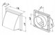 Wylot scienny z zaworem zwrotnym i okapem fi 150mm bialy MW152AZPK