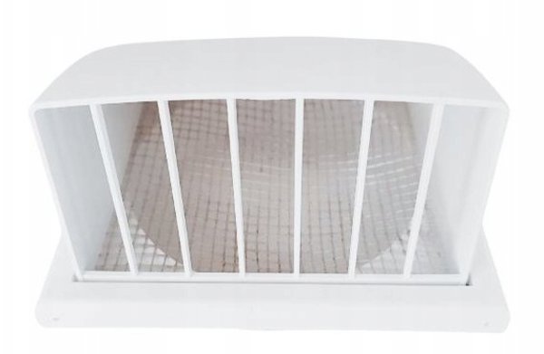 Wylot scienny z zaworem zwrotnym i okapem fi 150mm bialy MW152AZPK