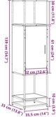 Υψηλή Ντουλάπα Καπνιστή Δρυς 35.5x35x139 εκ Lumarko