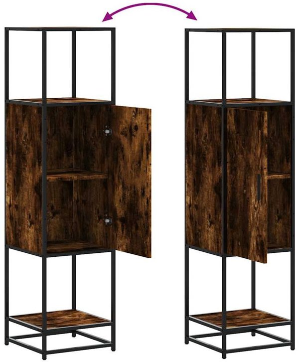 Υψηλή Ντουλάπα Καπνιστή Δρυς 35.5x35x139 εκ Lumarko