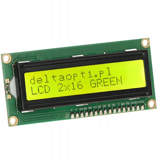 Οθόνη LCD 2x16 χαρακτήρων LCD-AC-1602E-YIY/G-E6 Πράσινη Justpi