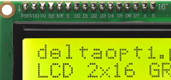 Οθόνη LCD 2x16 χαρακτήρων LCD-AC-1602E-YIY/G-E6 Πράσινη Justpi